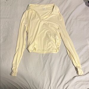 Women's Cream Long Sleeve Top